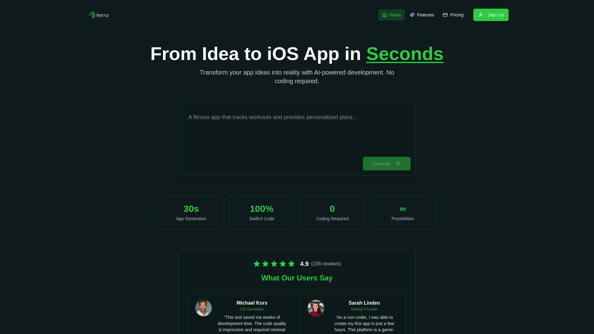 Iterra AI - AI Tool Screenshot and Interface Preview