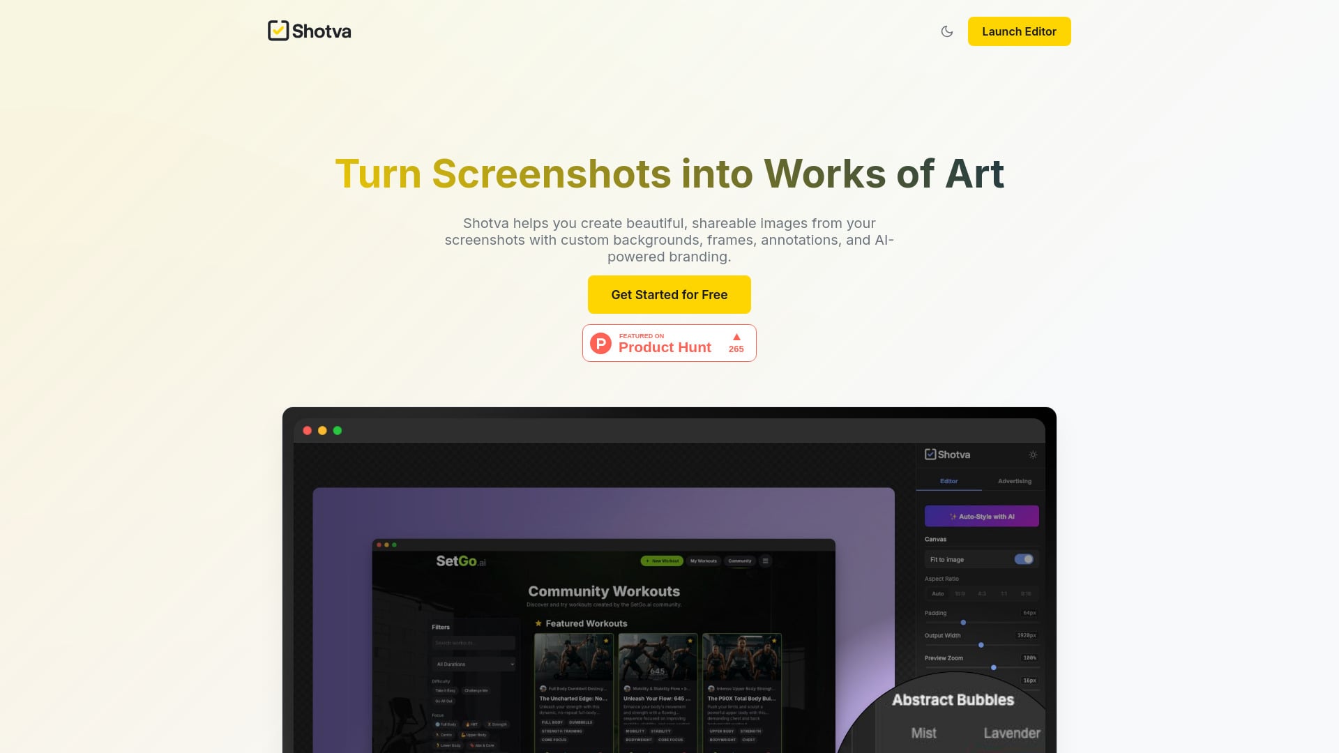 Shotva - AI Tool Screenshot and Interface Preview
