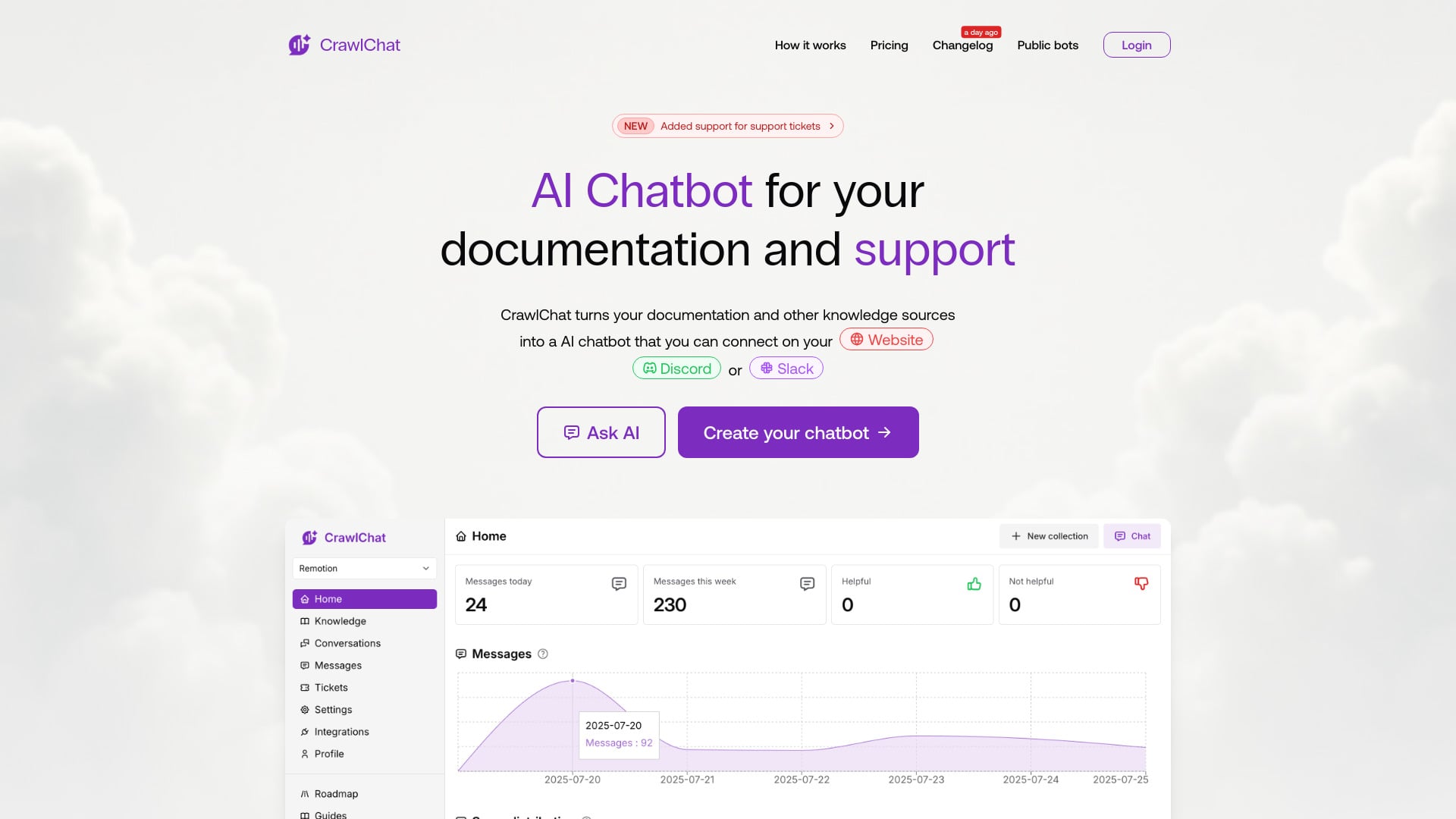 CrawlChat - AI Tool Screenshot and Interface Preview
