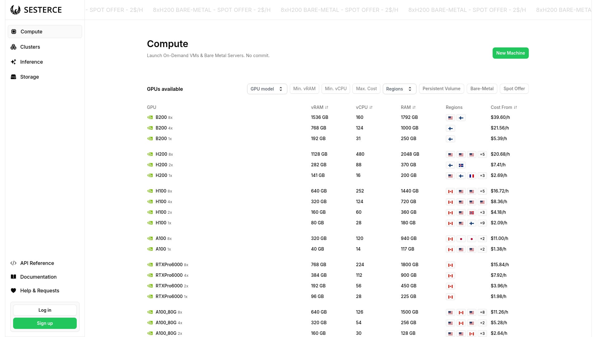 Sesterce Cloud - AI Tool Screenshot and Interface Preview