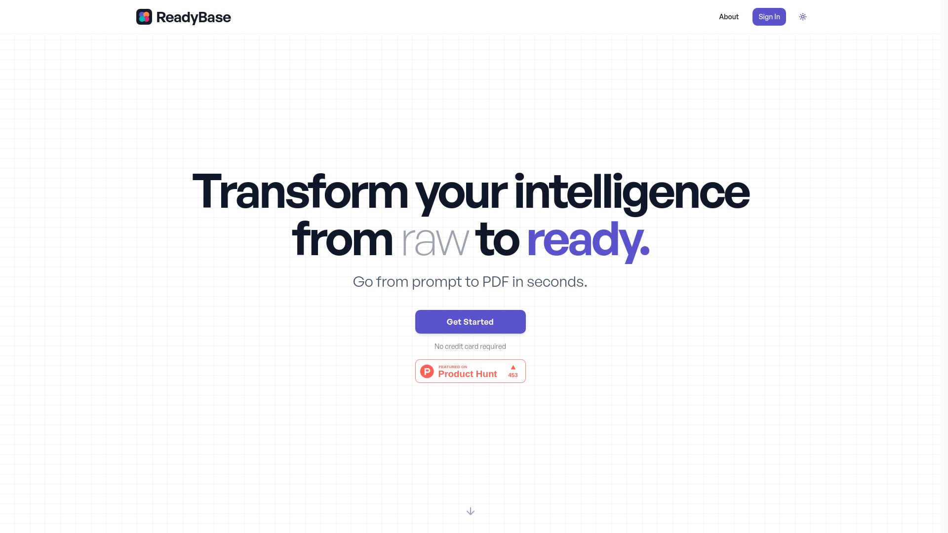 ReadyBase - AI Tool Screenshot and Interface Preview