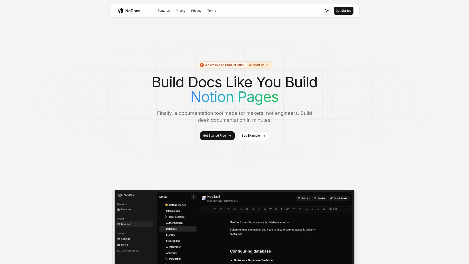 NoDocs - AI Tool Screenshot and Interface Preview