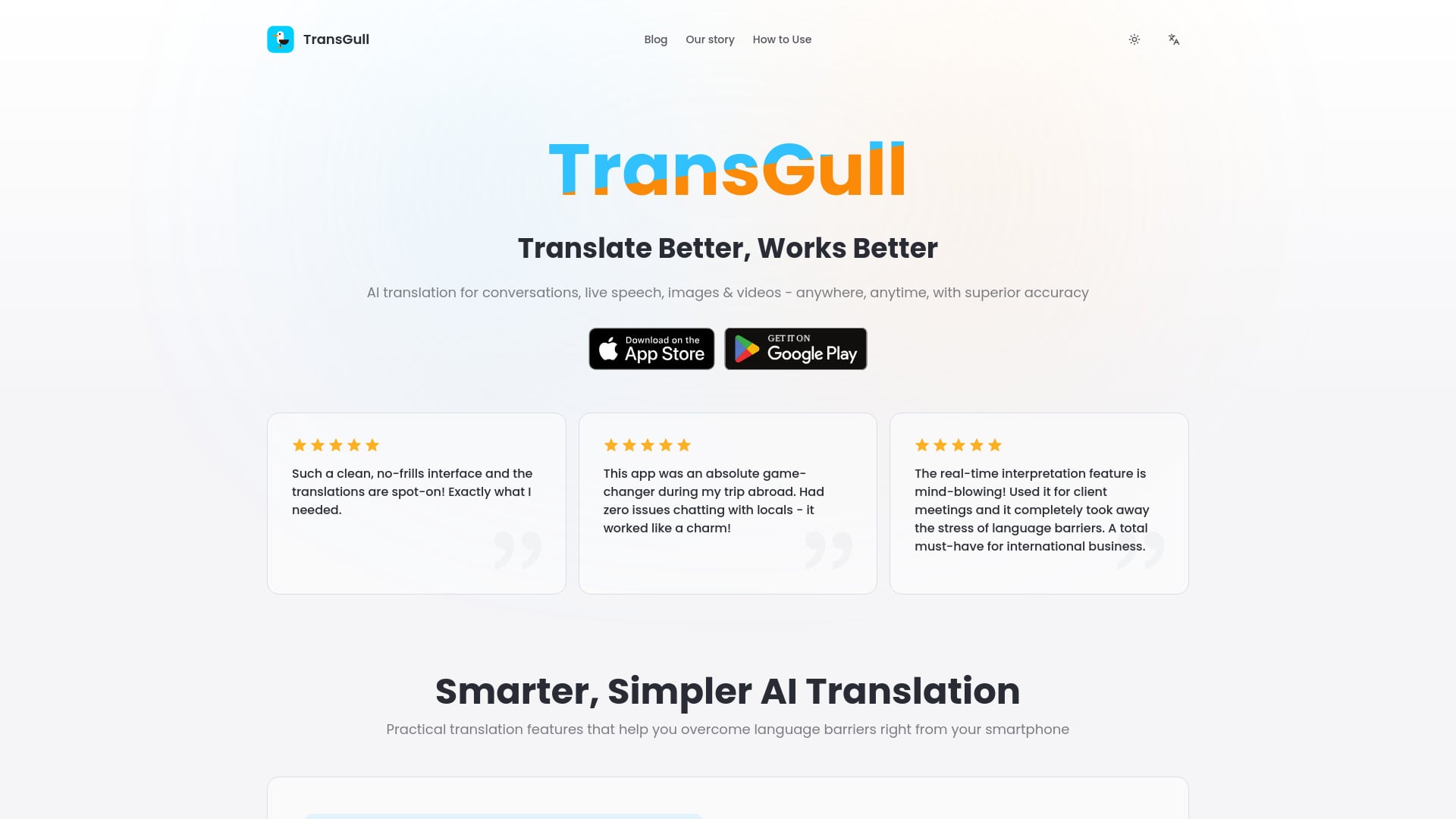 TransGull - AI Tool Screenshot and Interface Preview
