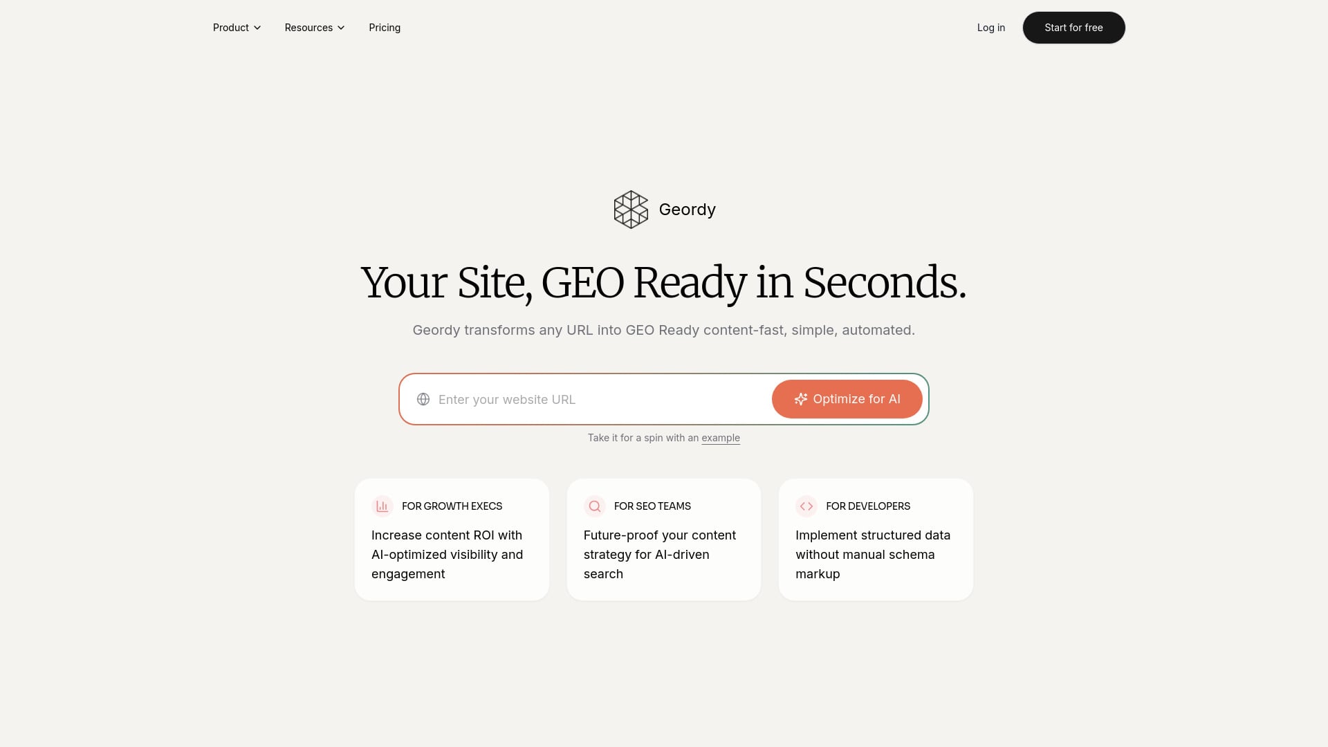 Geordy AI - AI Tool Screenshot and Interface Preview