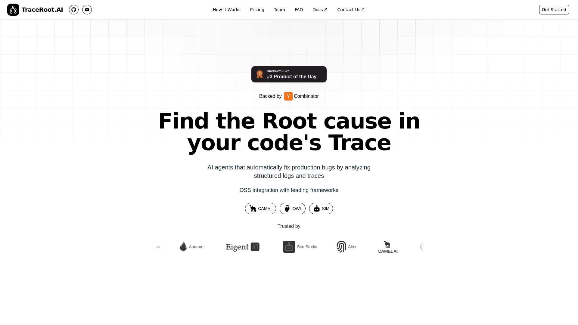 TraceRoot.AI - AI Tool Screenshot and Interface Preview