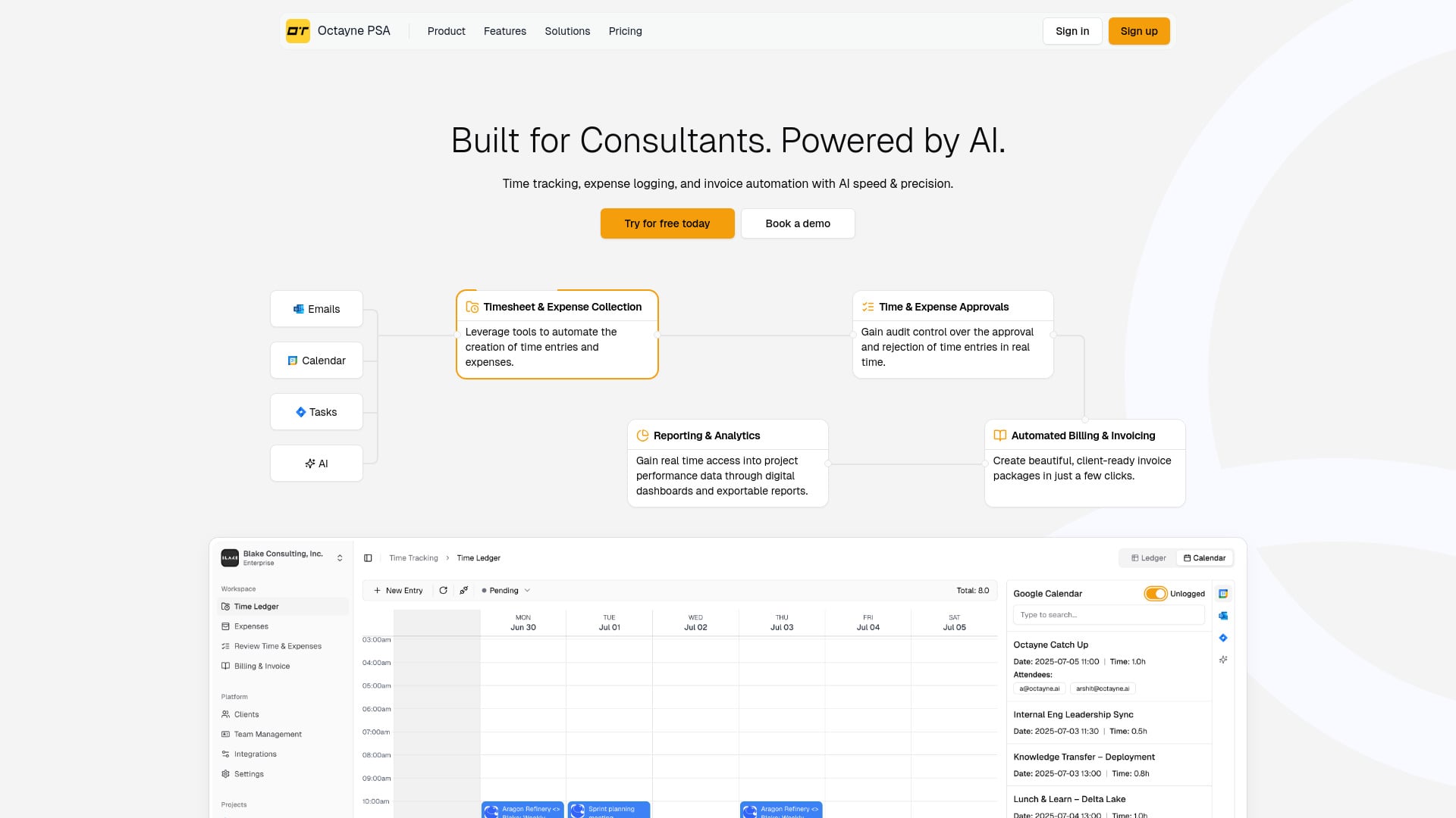 Octayne PSA - AI Tool Screenshot and Interface Preview